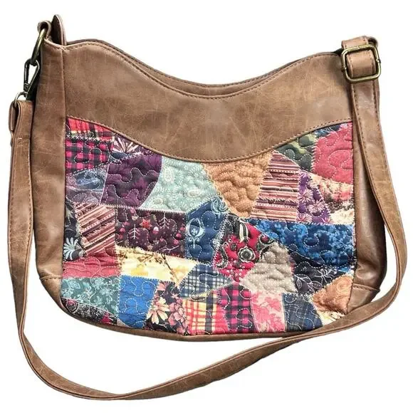 Donna Sharp Dizzy Michelle Colorful Quilted Hobo Bag - Picture 2 of 8